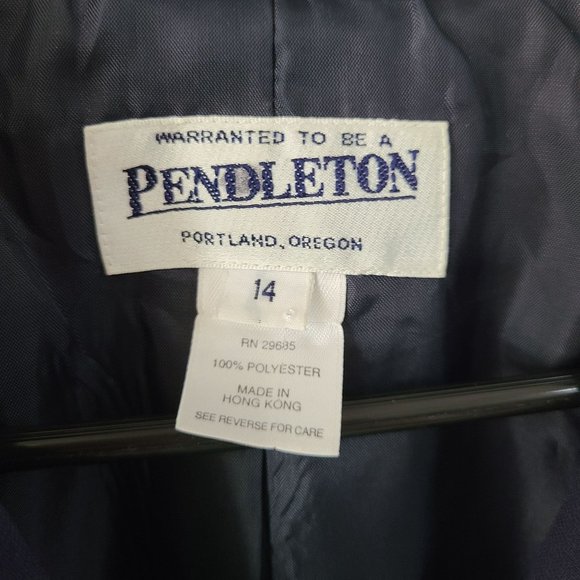 VTG Pendleton Long Line 3-Button Blazer Jacket Women's Size 14 - Picture 2 of 12